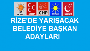 Rize ve İlçelerinde yarışacak Belediye Başkan Adayları!