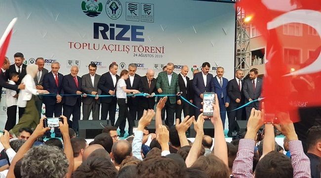 Rize'de toplu açılış töreni