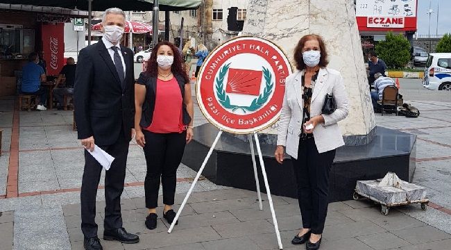 Rize Pazar CHP, 97. Kuruluş Yıldönümü Dolayısıyla Tören Düzenledi