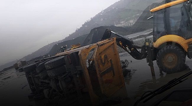 Rize Havaalanı inşaatında kaza