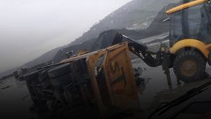 Rize Havaalanı inşaatında kaza
