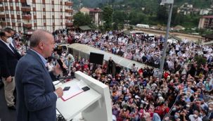 Cumhurbaşkanı Recep Tayyip Erdoğan Rize'de
