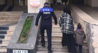Rize’de Dilencilere Kabahatler Kanununa Göre İşlem