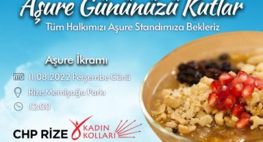 Rize CHP Memişağa Parkında Aşure Dağıttı