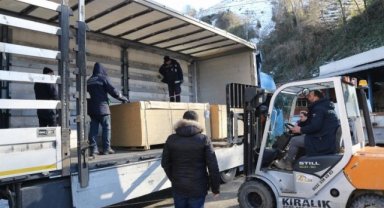 Hatay'daki 'Çadır Kent' İçin Rize'den Tırlar Yola Çıktı