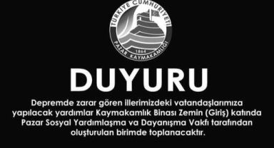 Rize Pazar Kaymakamlığı'nın Yardım Açıklaması!