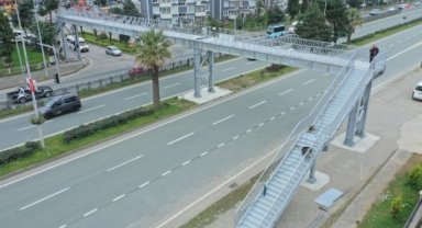 Rize'de Otogar Kavşağına Yeni Üst Geçit