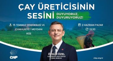 Rize'de Çay Mitingine Davet