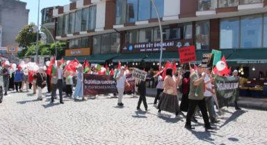 Rize'de FİLİSTİN İçin Sessiz Yürüyüş
