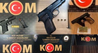 Rize Emniyetinden Ruhsatsız Silah Operasyonu 