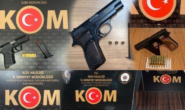 Rize Emniyetinden Ruhsatsız Silah Operasyonu 