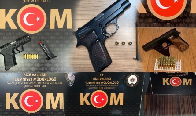 Rize Emniyetinden Ruhsatsız Silah Operasyonu 